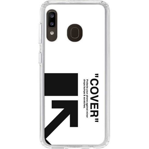 Black and White Arrows Galaxy A20 Clear Case